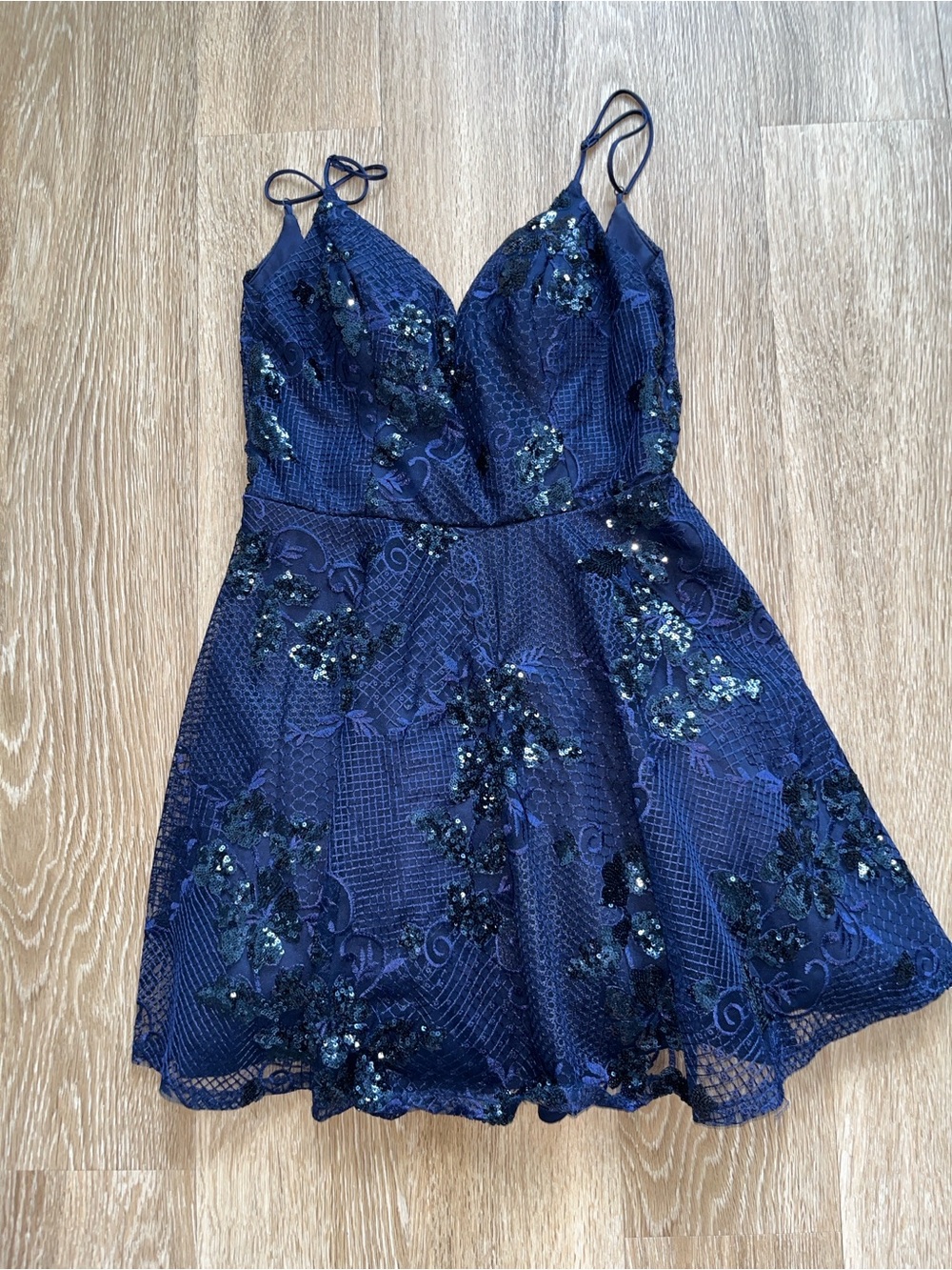 City Vibe Navy Satin Dress